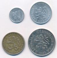 Csehszlovákia 1925. 5K Cu-Ni + 1937. 1K Cu-Ni + 1953. 25h Al + 1956. 1h Al T:AU-VF közte karc, ü.
C...
