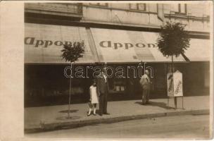 1931 Arad, utca, Apponyi cipő üzlet / shoe store, shop, street view. photo