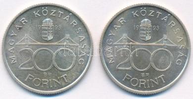 1993. 200Ft Ag "MNB" (2x) T:AU,XF
Adamo F13