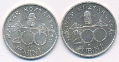1993. 200Ft Ag "MNB" (2x) T:AU,XF
Adamo F13