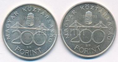 1993. 200Ft Ag "MNB" (2x) T:AU,XF
Adamo F13