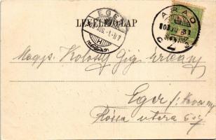 1903 Arad, Nyári színház, Nemzeti színház, Zilahy Gyula igazgató. Bloch H. kiadása / summer theatre,...