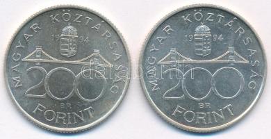 1994. 200Ft Ag "Deák" (2x) T:AU,XF 
Adamo F13.1