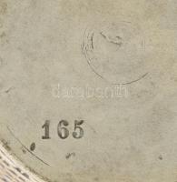 cca 1930 Szicíliai kerámia váza, fonott kosarat és futó virágmintát idéző felülettel, sorozatszámmal...