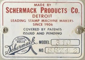 cca 1950 Shermack model 306 bélyegautomata. Működő, szép állapotban / Shermack stamp vending machine...