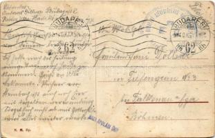1914 Budapest V. Korzó, háttérben a Citadella + "HADI ÁPOLÁSI ÜGY" + "Budapest Székes...