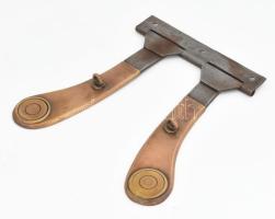 Régi zongorapedál. Réz, fém, jelzés nélkül, 20x19 cm