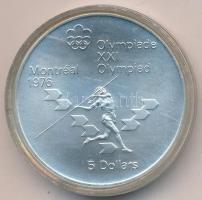 Kanada 1975. 5D Ag &quot;Montreali Olimpia - Gerelyhajítás&quot; T:UNC Canada 1975. 5 Dollars Ag &quot;Montreal Olympiad - Javelin&quot; C:UNC  Krause KM#99