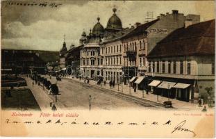 1899 (Vorläufer) Kolozsvár, Cluj; Fő tér keleti oldala, Stein Bertalan, Szele Márton üzlete. Kováts P. Fiai kiadása / main square, shops