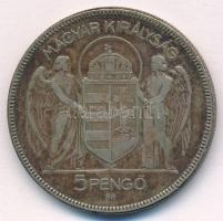 1930. 5P Ag "Horthy jobbra" T:VF paitna Adamo P8