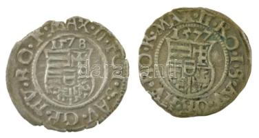 1577K-B Denár Ag "Miksa" (0,68g) + 1578K-B Denár Ag "Miksa" (0,67g) T:XF,VF kis ...