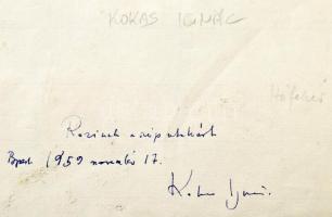 Kokas Ignác (1926-2009): Váli táj. Akvarell, papír, jelezve jobbra lent, hátoldalán Kokas Ignác sajá...