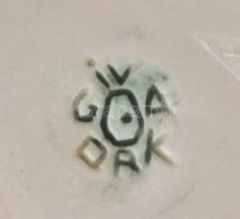 Gorka Iparművészeti Vállalat váza, zöld mázas, jelzéssel, hibátlan, m: 19 cm