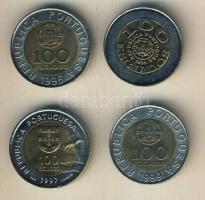 Portugália 1995-99. 100Esc (4x) klf motívumokkal T:1/2,2