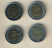 Portugália 1995-99. 100Esc (4x) klf motívumokkal T:1/2,2