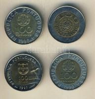 Portugália 1995-99. 100Esc (4x) klf motívumokkal T:1/2,2