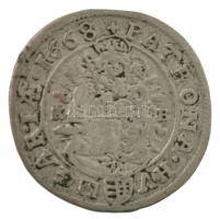 1668K-B 6kr Ag I. Lipót Körmöcbánya (2,89g) T:VF Hungary 1668K-B 6 Kreuzer Ag Leopold I Kremnitz/Kremnica (2,89g) C:VF Huszár: 1450., Unger II.: 1072.