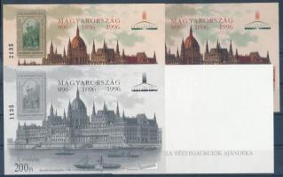 1996/11 Millecentenárium 4 db-os emlékív garnitúra azonos sorszámmal (35.000) / souvenir sheet collection with 4 varieties