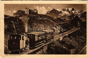 Rigi-Kulm, rack railway, train (cut)