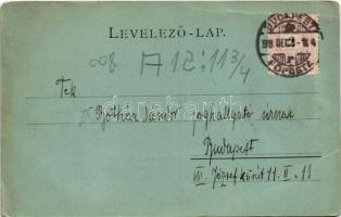 1898 (Vorläufer) Budapest I. Gellérthegy a Citadellával, Várkert bazár, Tabán (EM)