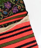 Népi szőttes oldaltáska, 28x28 cm