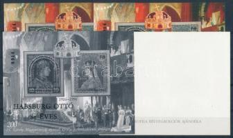 1997/17 Habsburg Ottó 85 éves 4 db-os emlékív garnitúra azonos sorszámmal (50.000) / souvenir sheet collection with 4 varieties