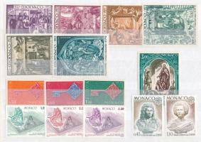 Monaco 1968-1987 15 db bélyeg, közte 4 db sor