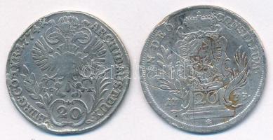 Vegyes: Ausztria 1774IC-FA 20kr Ag "Mária Terézia" (6,23g) + Német Államok / Bajorország 1...