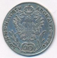 1787B 20kr Ag "II. József" (6,50g) T:F Hungary 1787B 20 Kreuzer Ag "Joseph II" (...