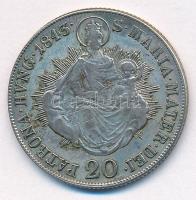 1843B 20kr Ag "V. Ferdinánd" T:XF,VF karcok, patina Hungary 1843B 20 Kreuzer Ag "Ferd...