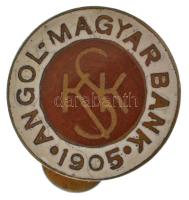 ~1930. "Angol-Magyar Bank 1905" zománcozott gomblyukjelvény "LUDVIG BP" gyártói jelzéssel (17mm) T:AU,XF