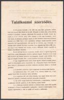 1924 A Nyíregyházi Városi Felső Kereskedelmi Iskola végzős tanulói és tanáraik által aláírt "Találkozási szerződés", a szövegben irredenta tartalommal: ,,Mielőtt kezünket búcsura nyujtanánk, emeljük esküre és tegyünk fogadalmat, hogy közös, szent kötelességünk tudatában igyekezni fogunk Hazánknak hamis kezek által lerombolt régi határait ujjáépíteni és a megalázó ,,Csonka" jelzőt eltörölni. Ez a nagy cél lebegjen szemünk előtt, s ennek becsületes harcosaivá kell lennünk." (...) Nyíregyháza, Hungária könyvnyomda és dobozgyár, 2 sztl. lev.