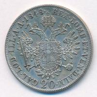 Ausztria 1848A 20kr Ag "I. Ferdinánd" T:VF patina Austria 1848A 20 Kreuzer Ag "Ferdin...