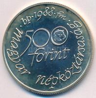 1988. 500Ft Ag "Világ vadvédelmi alap" kapszulában T:BU Adamo EM100