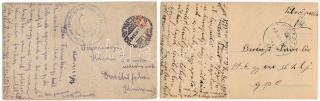 4 db RÉGI romantikus zsáner képeslap vegyes minőségben: szerelmes párok / 4 pre-1945 romantic postca...