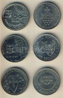 Portugália 1980-90. 100Esc (6x) mind klf motívummal! T:1/2,2