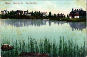 Tátra, Magas-Tátra, Vysoké Tatry; Csorba-tó. Kiadja Cattarino Sándor / Csorba-See / lake (fl)