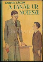 Kardos László: A tanár úr notesze. Biczó András rajzaival. Bp.,1947,Dante. Kiadói félvászon-kötés, kopott borítóval.