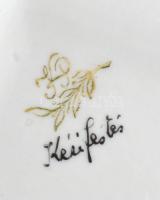 Kispest bagoly figura, kézzel festett, jelzett, hibátlan, m: 7 cm