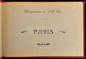 cca 1900-1910 Paris, 36 Photogravures de N. D. Phot. / Párizs, album 36 db fekete-fehér képpel (foto...