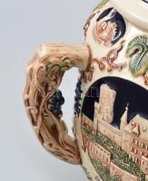 Gerz gyümölcsleves / bólé szervírozó, körben kartusokban különböző várak domború és festett látképei...