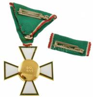 1991. "A Magyar Köztársasági Érdemrend lovagkeresztje, polgári tagozat" zománcozott, arany...