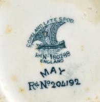 cca 1890 Copeland Late Spod China kínaizáló tejkiöntő, pattanással, jelzéssel, m: 9 cm