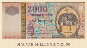 2000. 2000Ft (3x) "Millenium" eredeti, bontatlan díszcsomagolásban, sorszámkövetők "M...
