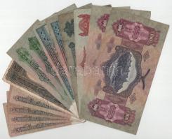 14db-os, nagyrészt pengő bankjegy tétel, közte 1930. 20P T:F,VG