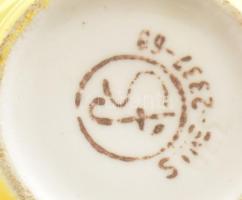 Retro színes szószkínáló szett, jelzéssel, hibátlan, h: 9,5 cm