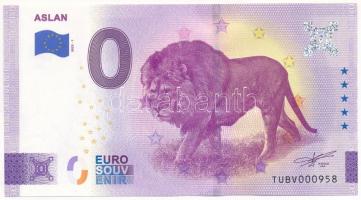 Törökország 2022. 0E &quot;Aslan&quot; szuvenír bankjegy T:UNC Turkey 2022. 0 Euro &quot;Aslan&quot; souvenir banknote C:UNC