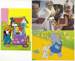 17 db MODERN motívum képeslap vegyesen / 17 MODERN motive postcards