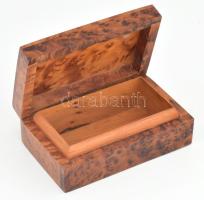 Art deco fa ékszeres doboz, jó állapotban, 16x10x5,5 cm