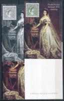 1998/7 Erzsébet királyné halálának 100. évfordulója 4 db-os emlékív garnitúra azonos sorszám végződéssel (40.000) / souvenir sheet collection with 4 varieties and black overprint